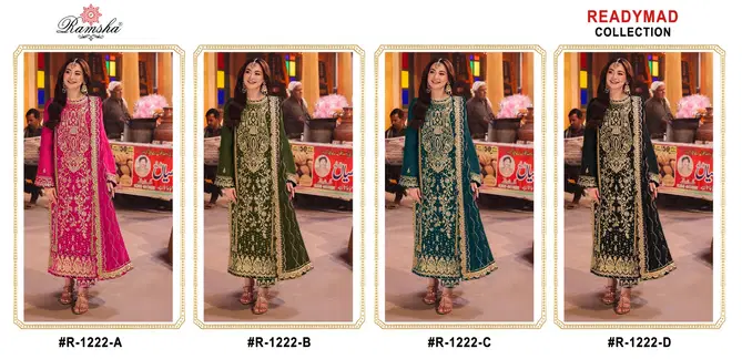 Ramsha R 1222 nx Georgette Embroidery Pakistani Suits Wholesale Shop In Surat